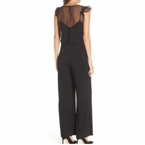 NWT! Julia Jordan Boston Proper Black Lace Wide Leg Jumpsuit. Size 8 - Picture 2 of 15